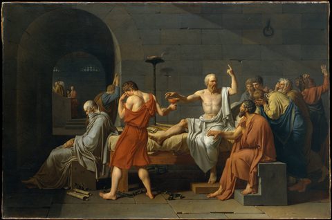 The Death of Socrates by Jacques-Louis David — large framed print