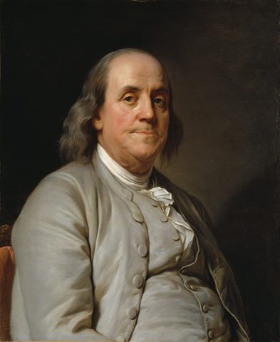 Benjamin Franklin by Joseph Siffred Duplessis — large framed print