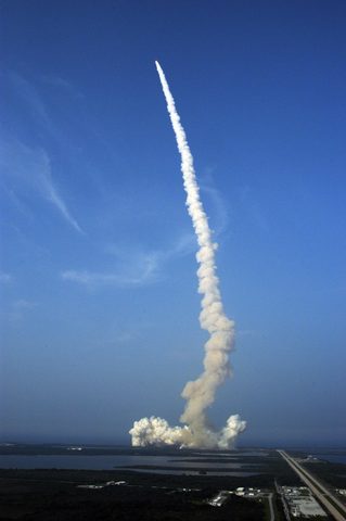 Endeavour leaps free of the pad by NASA — large framed print