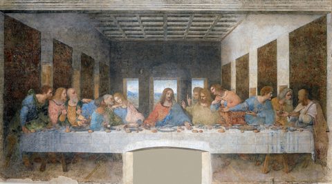 The Last Supper by Leonardo da Vinci, c. 1495–1498, framed print