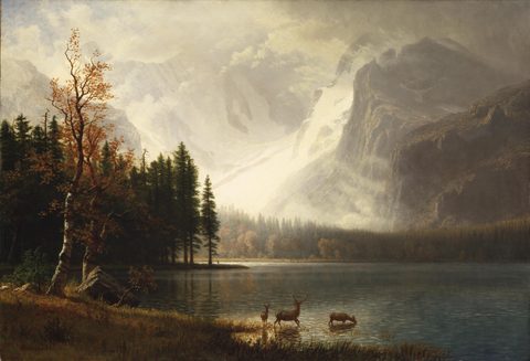Estes Park, Colorado, Whyte's Lake by Albert Bierstadt — large framed print