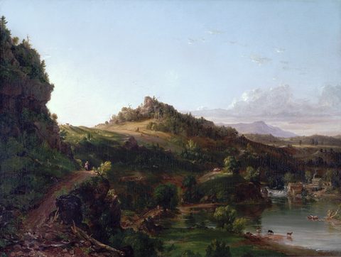 Catskill Scenery by Thomas Cole, 1830s, framed print