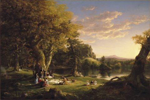The Pic-Nic by Thomas Cole — large framed print