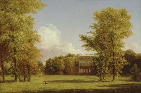 The Van Rensselaer Manor House by Thomas Cole — large framed print