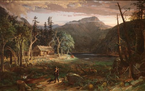 The Backwoods of America by Jasper Francis Cropsey — large framed print