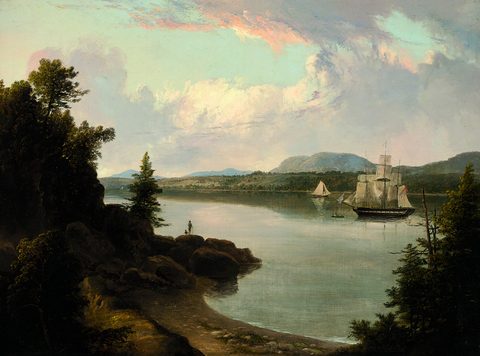 View on the St. Croix River near Robbinston by Thomas Doughty — large framed print