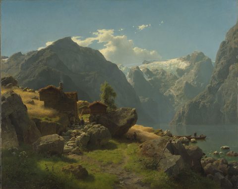 Balestrand by Hans Gude — large framed print
