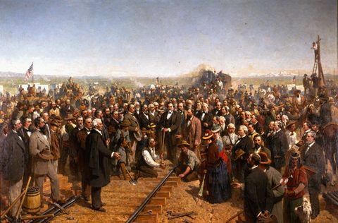 The Driving of the Last Spike by Thomas Hill — large framed print