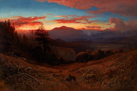 Sunset on Mount Diablo by William Keith — large framed print
