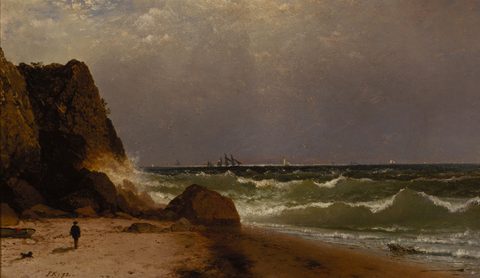 Near Newport, Rhode Island by John Frederick Kensett, 1872, framed print
