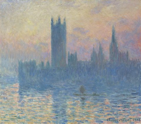 The Houses of Parliament, Sunset by Claude Monet, 1903, framed print