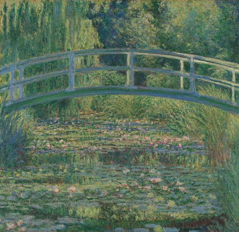 The Water-Lily Pond by Claude Monet, 1899, framed print