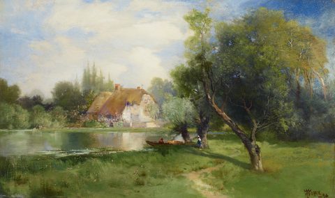 Near East Hampton, Long Island by Thomas Moran, 1894, framed print