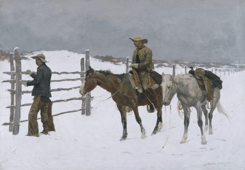 The Fall of the Cowboy by Frederic Remington — large framed print
