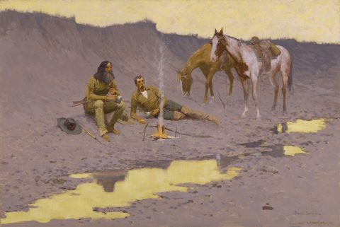 A New Year on the Cimarron by Frederic Remington — large framed print