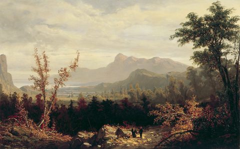 In the White Mountains, New Hampshire by William Louis Sonntag, 1876, framed print