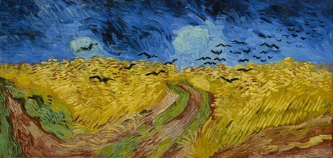 Wheatfield with Crows by Vincent van Gogh, 1890, framed print
