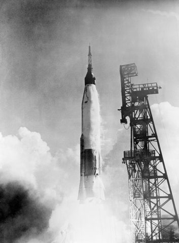 Friendship 7 launch by NASA — large framed print
