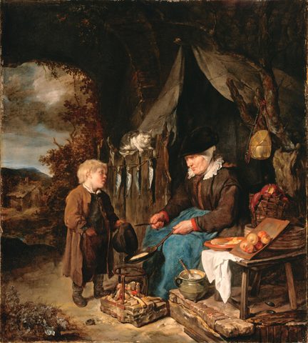 The Pancake Baker by Gabriel Metsu — large framed print