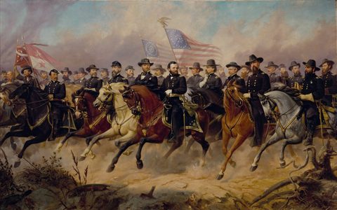 Grant and His Generals by Ole Peter Hansen Balling — large framed print
