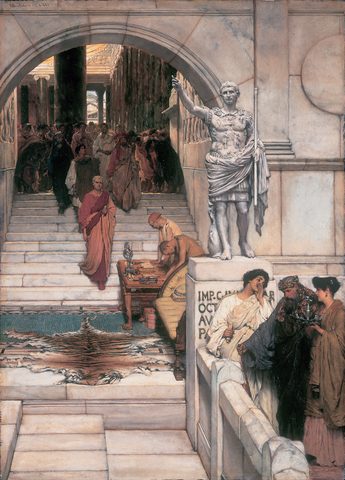 An Audience at Agrippa's by Lawrence Alma-Tadema — large framed print