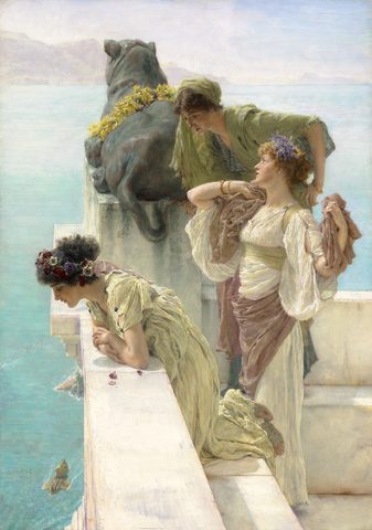 A Coign of Vantage by Lawrence Alma-Tadema, 1895, framed print