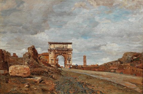 The Arch of Titus by Tina Blau — large framed print