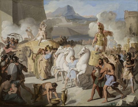 A Roman Triumphal Entry (Marcus Claudius Marcellus) by Vincenzo Camuccini — large framed print
