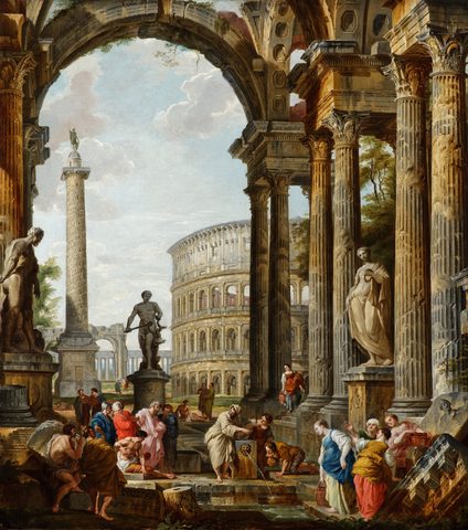 The Massacres of the Triumvirate by Antoine Caron (attributed) — large framed print