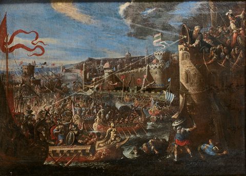Archimedes at the Siege of Syracuse by Attributed to Scipione Compagno — large framed print