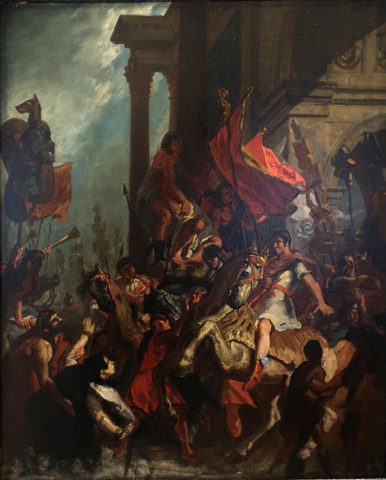 The Justice of Trajan by Eugène Delacroix — large framed print