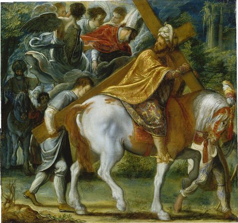 Heraclius and the True Cross by Adam Elsheimer, 1603–05, framed print