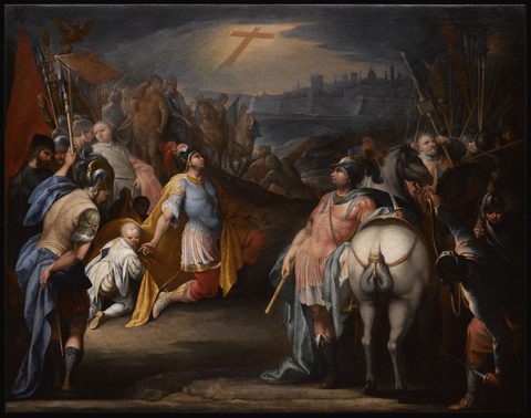 The Vision of Constantine by French school — large framed print