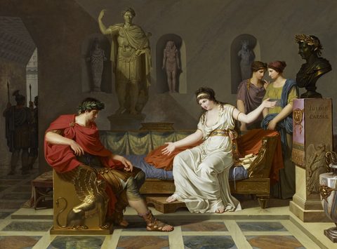 Cleopatra and Octavian by Louis Gauffier — large framed print