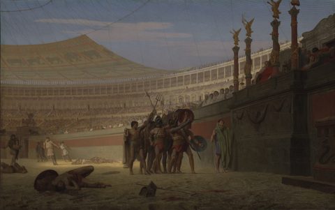 Ave Caesar! Morituri te salutant by Jean-Léon Gérôme — large framed print