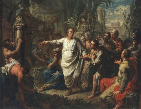 Cicero Discovers the Tomb of Archimedes by Martin Knoller — large framed print