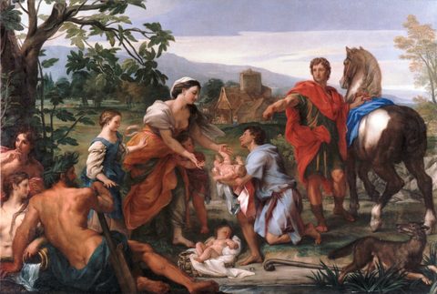The Finding of Romulus and Remus by Carlo Maratta, 1680–1692, framed print