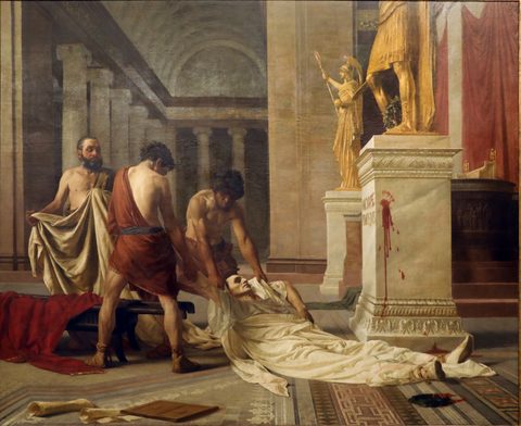 The Death of Julius Caesar by Michele Marcucci — large framed print