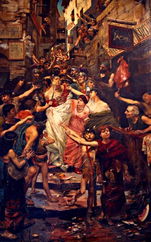 Vitellius Dragged through the Streets of Rome by Georges Rochegrosse — large framed print