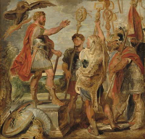 Decius Mus Addressing the Legions by Peter Paul Rubens — large framed print