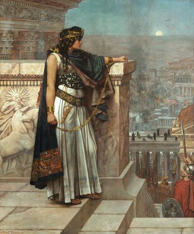 Zenobia's Last Look on Palmyra by Herbert Gustave Schmalz — large framed print