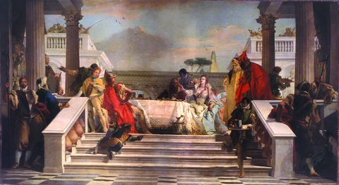 The Banquet of Cleopatra (Arkhangelskoe) by Giovanni Battista Tiepolo, 1747, framed print