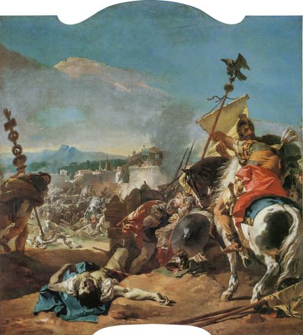 The Capture of Carthage by Giovanni Battista Tiepolo — large framed print