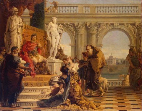 Maecenas Presenting the Liberal Arts to Augustus by Giovanni Battista Tiepolo — large framed print