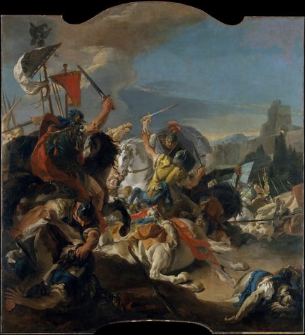 The Battle of Vercellae by Giovanni Battista Tiepolo — large framed print