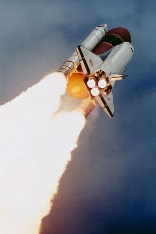 Columbia STS-40 liftoff up close by NASA — large framed print