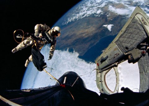 White on Gemini 4 EVA by NASA / James McDivitt — large framed print