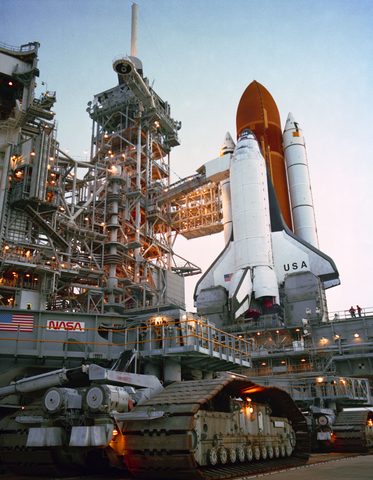 Columbia on Pad 39B, July 1989 by NASA — large framed print