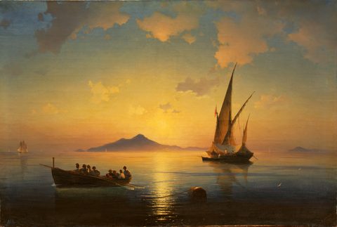 The Bay of Naples by Ivan Aivazovsky — large framed print