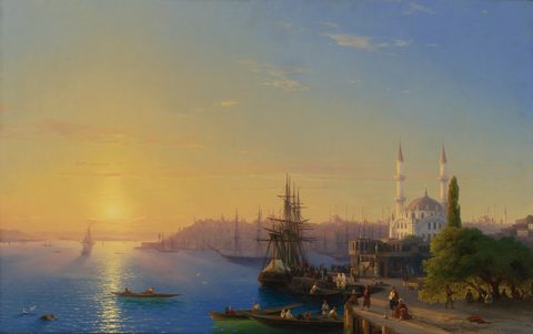 View of Constantinople and the Bosphorus by Ivan Aivazovsky — large framed print